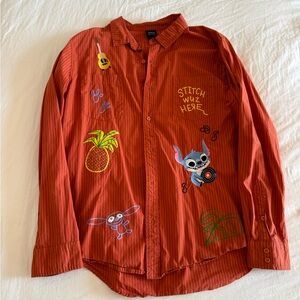 Disney Lilo & Stitch Orange Striped Shirt